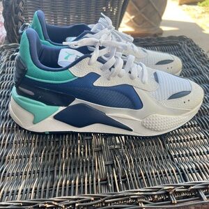 Puma RS-X Hard Drive Sneaker Men Size 11 White Galaxy Blue 369818-02